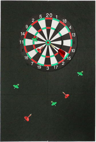 Dart board wall - dart, protectors